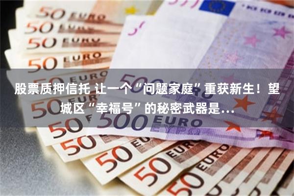 股票质押信托 让一个“问题家庭”重获新生！望城区“幸福号”的秘密武器是…
