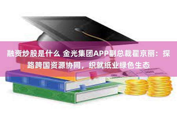 融资炒股是什么 金光集团APP副总裁翟京丽：探路跨国资源协同，织就纸业绿色生态