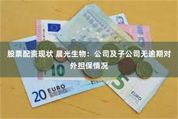 股票配资现状 晨光生物：公司及子公司无逾期对外担保情况