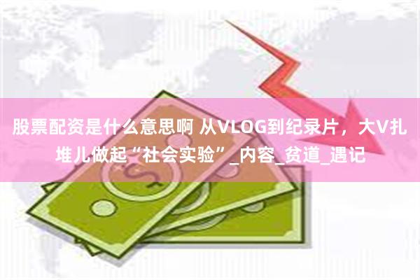 股票配资是什么意思啊 从VLOG到纪录片，大V扎堆儿做起“社会实验”_内容_贫道_遇记